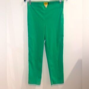 Roberta Roller Rabbit by Roberta Freymann Kelly Green Ankle Pants, sz 8